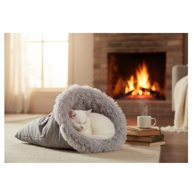Sac de couchage tout doux pour chat Ayco