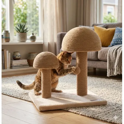 Arbre a griffer pour chat Champignon Arbre a griffer pour chat Champignon