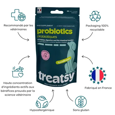 Treatsy - Complément Alimentaire Probiotiques pour chien