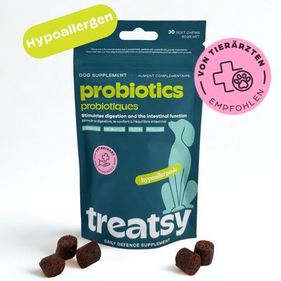 Treatsy – Nahrungsergänzungsmittel Probiotika für Hunde