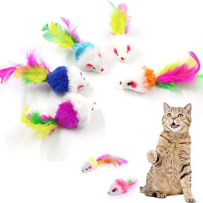 Zoomtopia 5 Pièces Jouet Interieur Souris pour Chat Couleur aléatoire
