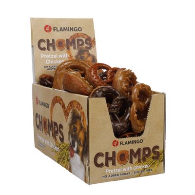 Friandises en lot pour chien bretzel avec poulet