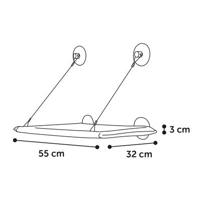 Hamac de fenêtre pour chat Chill en peluche