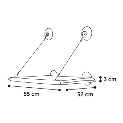 Hamac de fenêtre pour chat Chill en peluche