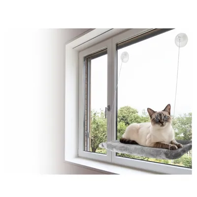 Hamac de fenêtre pour chat Chill en peluche