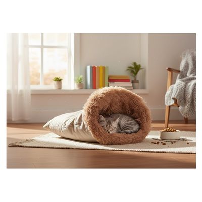 Sac de couchage tout doux pour chat Ayco