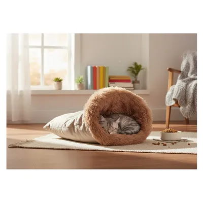 Sac de couchage tout doux pour chat Ayco