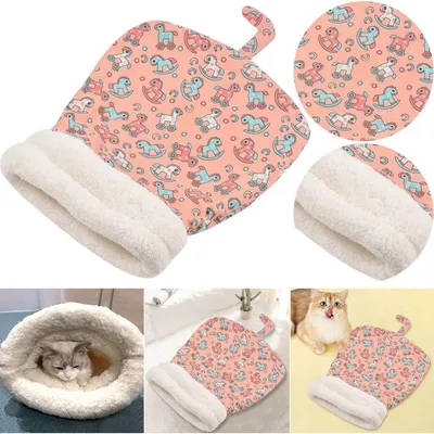 Zoomtopia Sac de Couchage Doudou pour Chat Rose