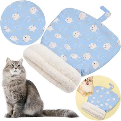 Zoomtopia Sac de Couchage Doudou pour Chat Bleu