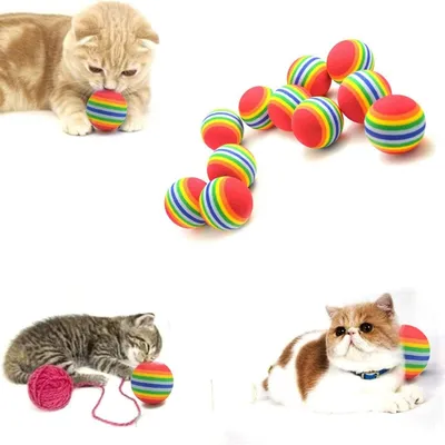 Zoomtopia - Lot de 10 Balles en Mousse Souple pour Chat 3.5CM