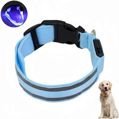 Zoomtopia Collier Lumineux LED Anti-Fugue pour Chien - Bleu, Rechargeable