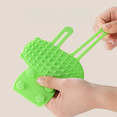 Zoomtopia 5PCS Brosse de Toilettage Autonettoyante pour Chien et Chat Vert