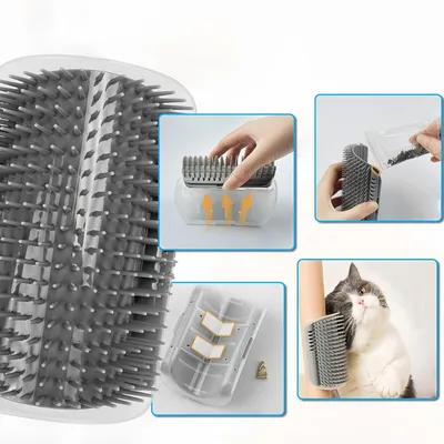 Zoomtopia 2 PCS Peigne de Massage pour Chats et Chiens Rose