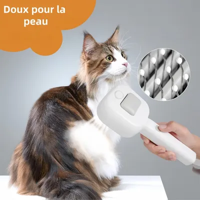 Zoomtopia Épilation à la brosse à vapeur pour chat et chien
