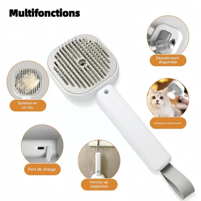 Zoomtopia Épilation à la brosse à vapeur pour chat et chien