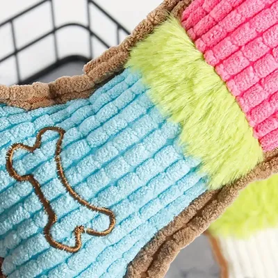 Zoomtopia Jouets en peluche en forme d'os pour chien