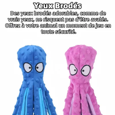 Zoomtopia Jouets de Poulpe Grinçants pour Chiens et Chats 2 Pièces