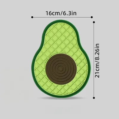 Zoomtopia Tapis à lécher Slow Food pour chat à l'avocat