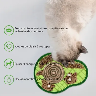 Zoomtopia Tapis à lécher Slow Food pour chat à l'avocat