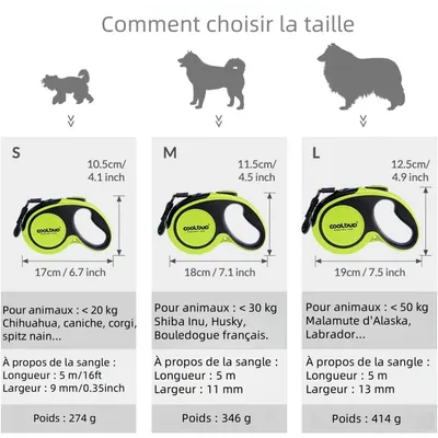 Zoomtopia Laisse pour chien en nylon solide et élastique