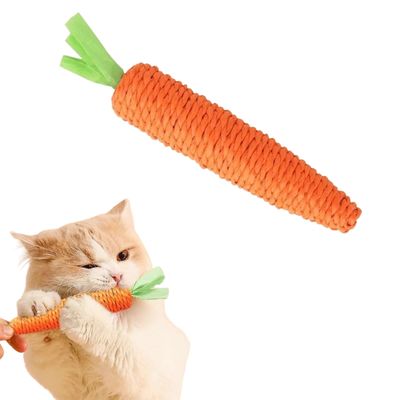 Zoomtopia Jouet carotte pour chat en corde de papier