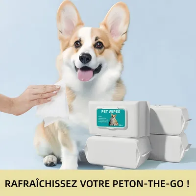 Zoomtopia Lingettes d'hygiène pour animaux 80 lingettes
