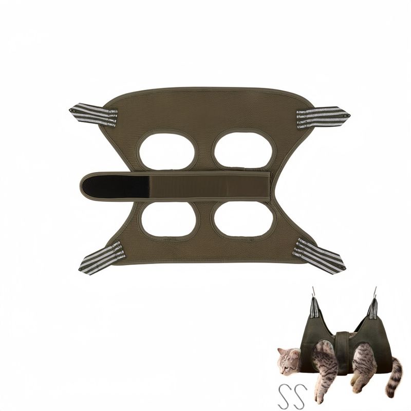 Zoomtopia Hamac de toilettage pour chien et chat vert