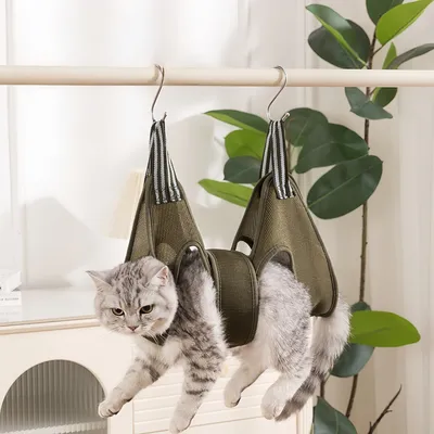 Zoomtopia Hamac de toilettage pour chien et chat vert