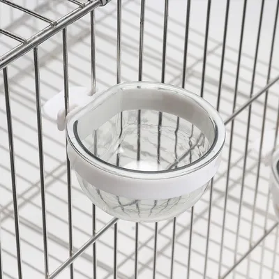 Zoomtopia Mangeoire en acrylique transparent pour cage à oiseaux