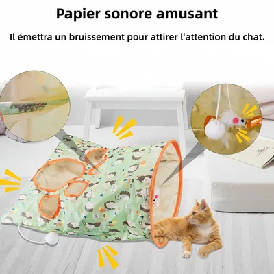Zoomtopia Jouet tubulaire pour chat 35 x 45 x 30 cm