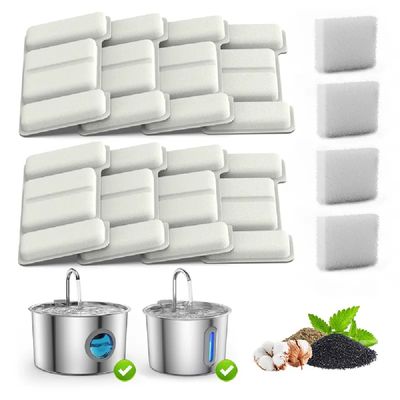 Zoomtopia Fontaine à eau pour chat en acier inoxydable