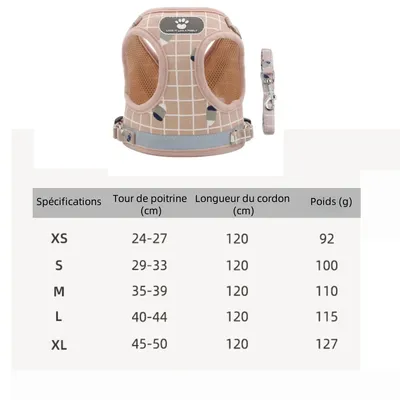 Zoomtopia Harnais pour chat en maille souple