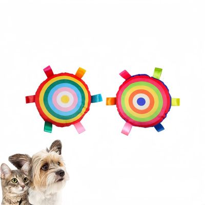 Zoomtopia Frisbee sonore en peluche pour chien et chat