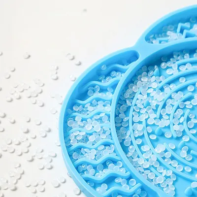 Zoomtopia Tapis à lécher en silicone avec ventouse Bleu