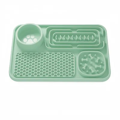 Zoomtopia Tapis à lécher pour chien et chat (vert)