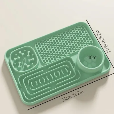 Zoomtopia Tapis à lécher pour chien et chat (vert)