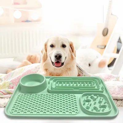Zoomtopia Tapis à lécher pour chien et chat (vert)