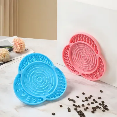 Zoomtopia Tapis à lécher en silicone avec ventouse Rose
