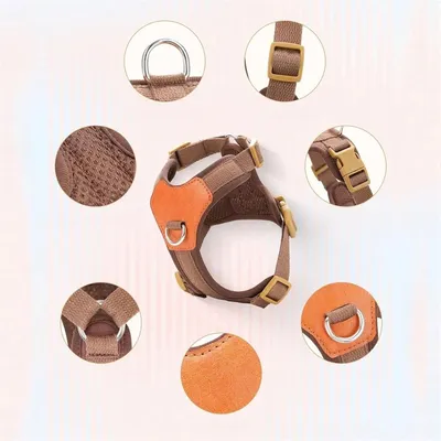 Zoomtopia Harnais marron pour petit chien