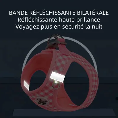 Zoomtopia Ensemble harnais et laisse pour chat rose