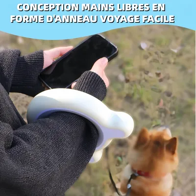 Zoomtopia Laisse Rétractable pour Chien et Chat - Anneau Gris