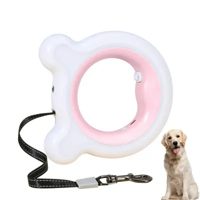 Zoomtopia Laisse Rétractable pour Chien et Chat - Anneau Gris