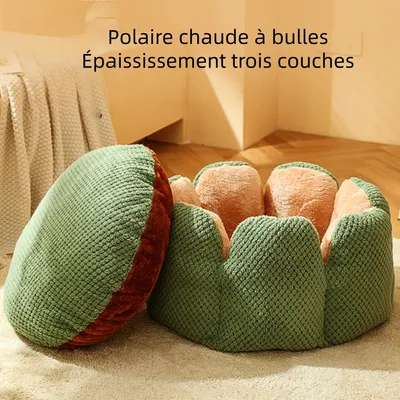 Zoomtopia Cama para gatos con forma de pétalo