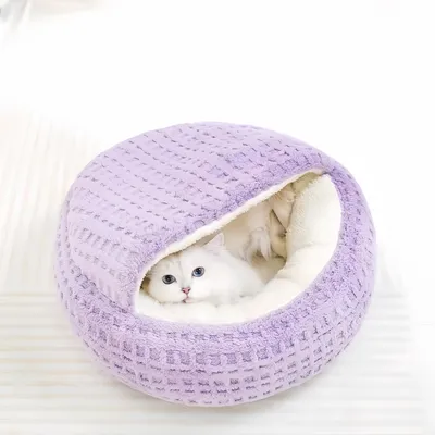 Zoomtopia Panier rond pour chat Violet, 50 cm