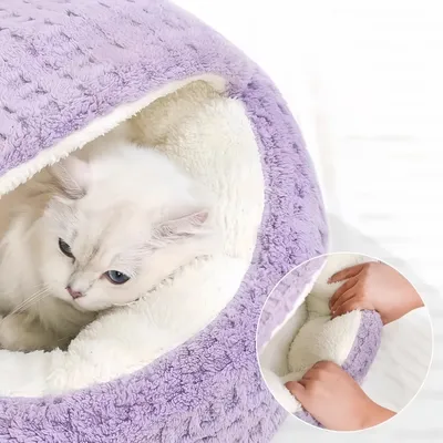 Zoomtopia Panier rond pour chat Violet, 50 cm
