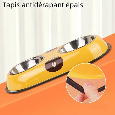 Zoomtopia Gamelle pour chien en acier inoxydable Yellow Bear