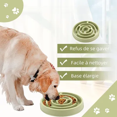 Zoomtopia Mangeoire anti glouton pour chien et chat