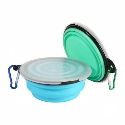 Zoomtopia Gamelle pliable en silicone pour chien et chat 2 Pièces
