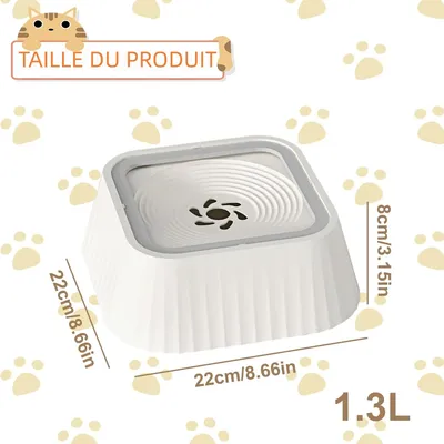 Zoomtopia Gamelle d'eau anti-déversement pour chien
