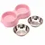 Zoomtopia Gamelle double pour chat et chien rose